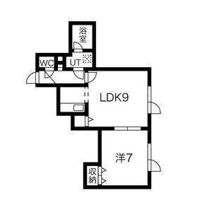 プレシャスハイム(1LDK/2階)の間取り写真