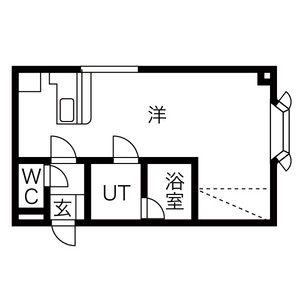 オク・サード・レジデンス(1K/3階)の間取り写真