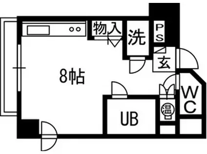 FROM・A(ワンルーム/4階)の間取り写真