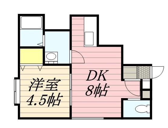 エステート乃木坂(1LDK/2階)の間取り写真