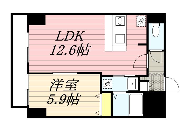 サンコート本郷通ガーデンヒルズ(1LDK/7階)の間取り写真