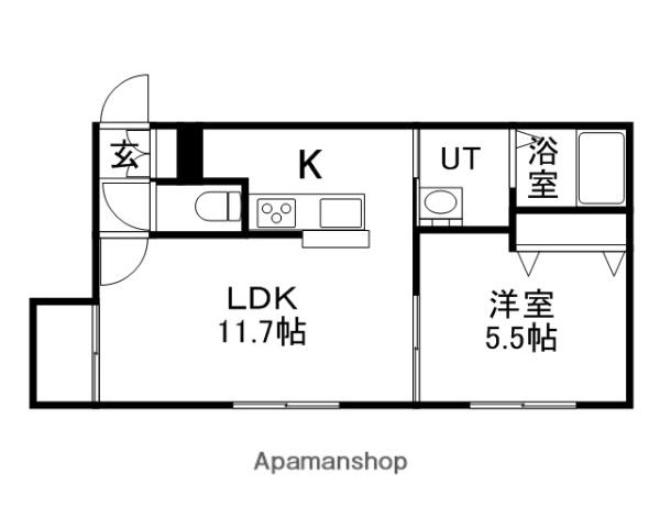 TONY TOWER KITAIROSHIMA(1LDK/5階)の間取り写真