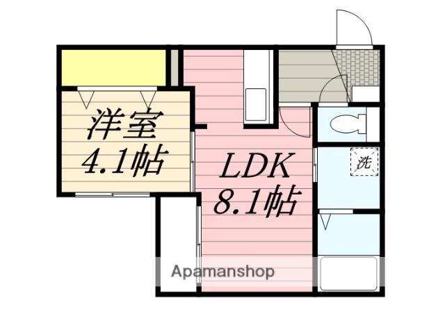 COLORE SHIROISHI(1LDK/4階)の間取り写真