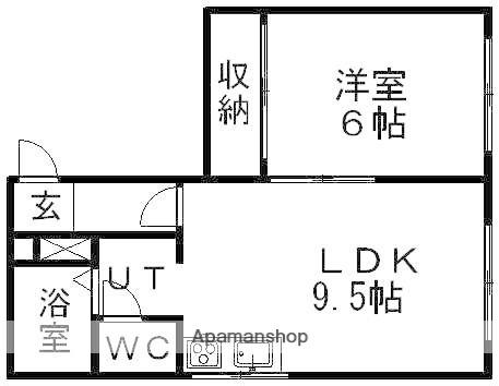 グレイス澄川(1LDK/1階)の間取り写真