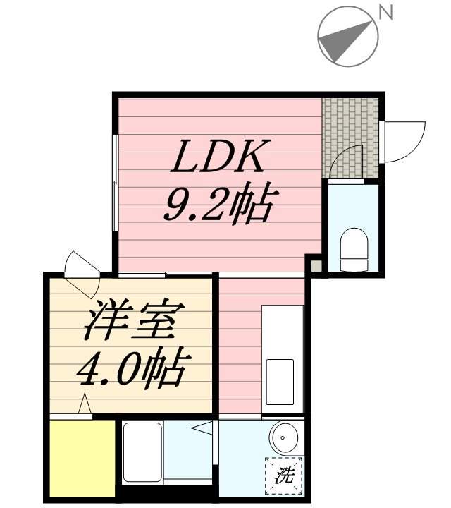 GLIFEー1ST(1LDK/1階)の間取り写真