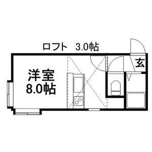 グランプリ水車町(ワンルーム/3階)の間取り写真