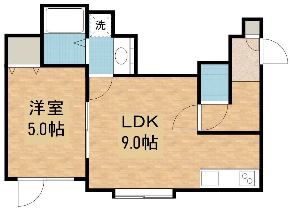 エミネンス(1LDK/1階)の間取り写真