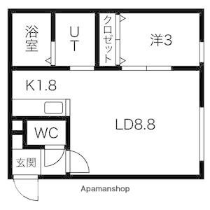 PERLE(1LDK/1階)の間取り写真