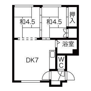 栄マンション(2DK/2階)の間取り写真