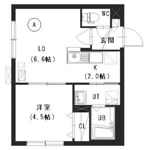 PROGRESS(1LDK/4階)の間取り写真