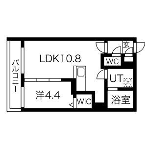 MOCA(1LDK/3階)の間取り写真