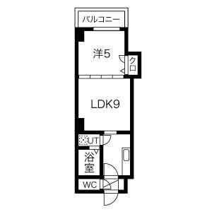 ストラッセ本郷(1LDK/8階)の間取り写真