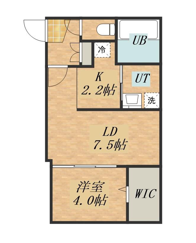 ELEVERひばりが丘(1LDK/4階)の間取り写真