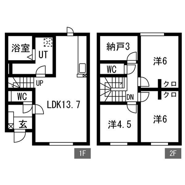 フリージア(3LDK)の間取り写真