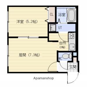 EXOR HONDORI(1LDK/2階)の間取り写真