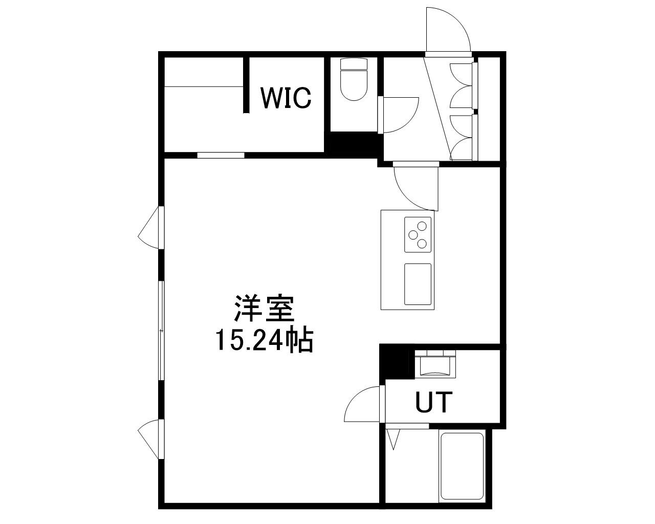 ピオネロ月寒(ワンルーム/4階)の間取り写真