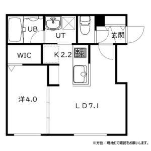 シティレジデンス福住(1LDK/1階)の間取り写真