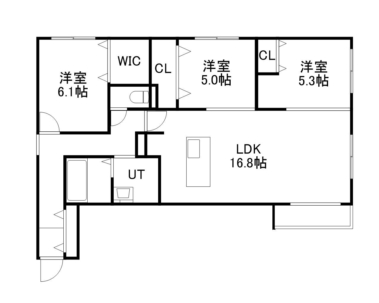 SILENT HILLS(3LDK/1階)の間取り写真