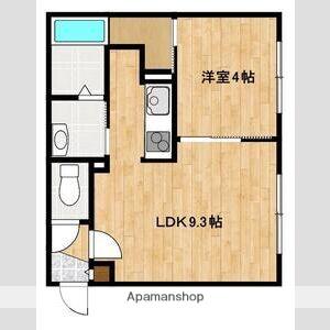 LIEN F・VILLAGE(1LDK/3階)の間取り写真