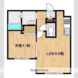 LIEN F・VILLAGE(1LDK/1階)の間取り写真