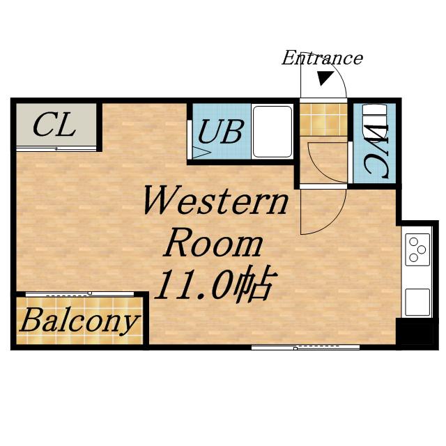 アクアトピア南郷通Ⅰ(ワンルーム/3階)の間取り写真