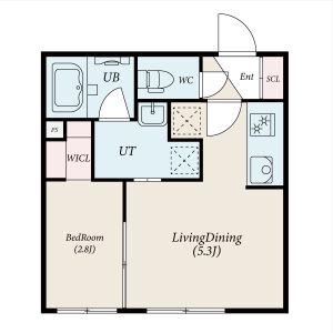 BLOOM新札幌(1DK/4階)の間取り写真