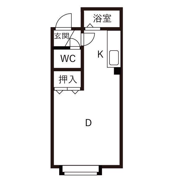 パンズィーセブン(1K/3階)の間取り写真