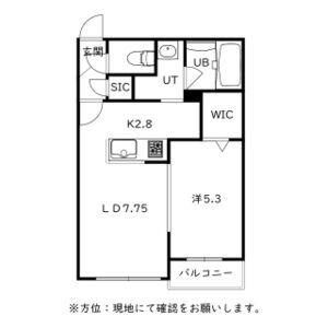菊水5-2MS B棟(1LDK/2階)の間取り写真