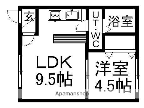 ΑNEXT東札幌第2(1LDK/3階)の間取り写真