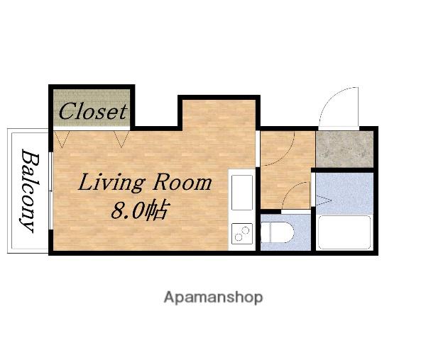 ハイツ・フランセ19(ワンルーム/2階)の間取り写真