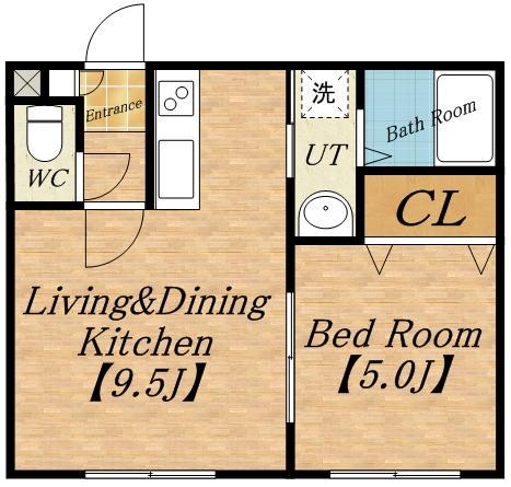 クラリス二十四軒(1LDK/4階)の間取り写真