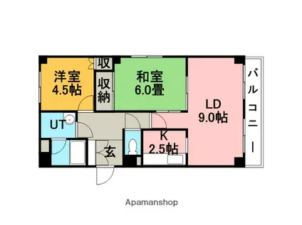 ライフブロード花川(2LDK/2階)の間取り写真