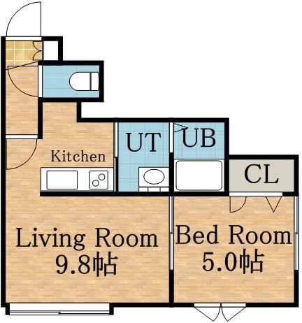 GRACE NOTE35(1LDK/3階)の間取り写真