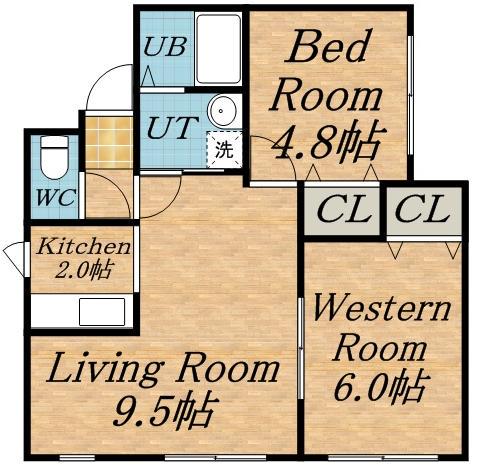 BMハウス(2LDK/3階)の間取り写真