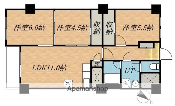 第2ファミール札幌(1LDK/2階)の間取り写真