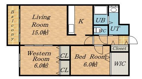 グリーンコート(2LDK/7階)の間取り写真