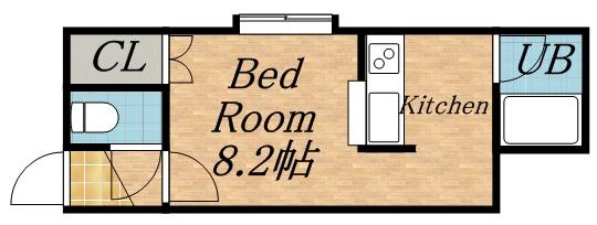 ハブN26J(1LDK/2階)の間取り写真