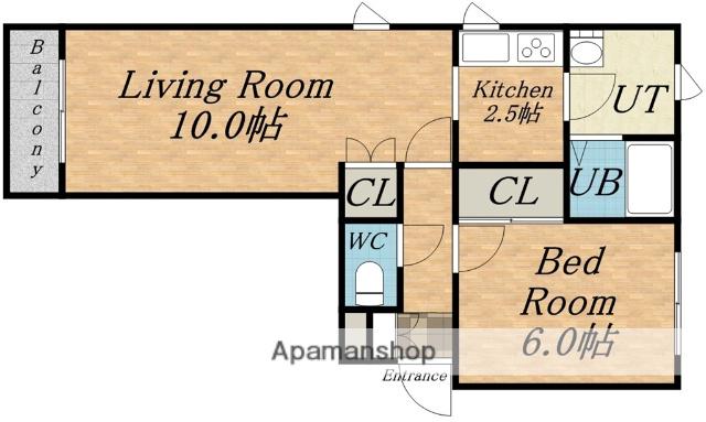 ステータス11PARTⅠ(1LDK/1階)の間取り写真