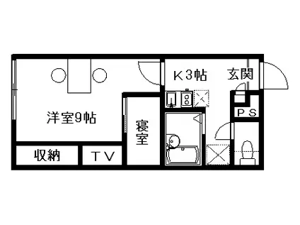 レオパレスグレイス(1K/2階)の間取り写真