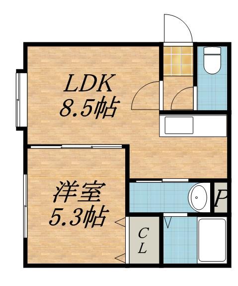 エスパニア札幌Ⅱ(1LDK/3階)の間取り写真