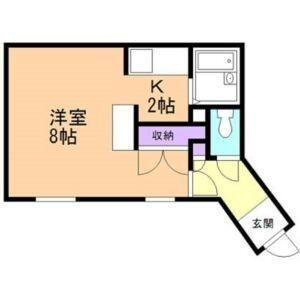 アルファアパル大倉(1K/4階)の間取り写真