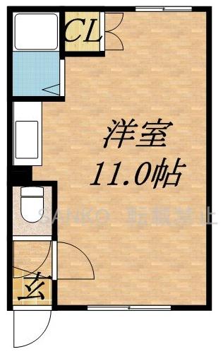 マイルームYM(ワンルーム/2階)の間取り写真