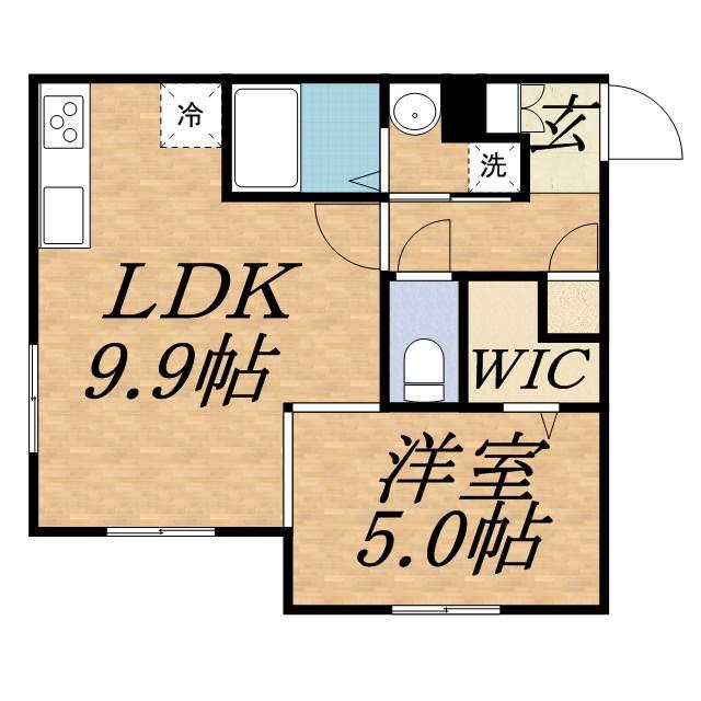 ノーチェ(1LDK/1階)の間取り写真