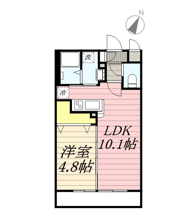 RITZ GRANDE N19(1LDK/2階)の間取り写真