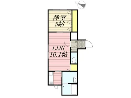 RITZ GRANDE大通(1LDK/2階)の間取り写真