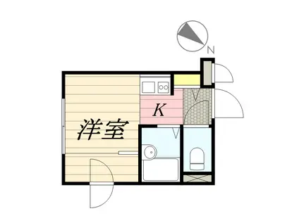 ゲストハウス・花川(ワンルーム/4階)の間取り写真
