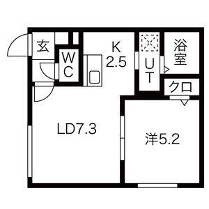 コージィープレイス206(1LDK/2階)の間取り写真