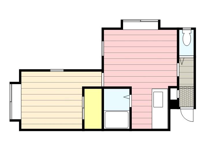 麻生ハイツ(1LDK/1階)の間取り写真