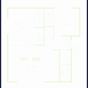 シャトー杉澤(2DK/2階)の間取り写真