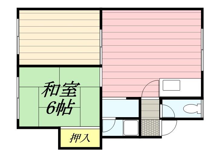 けんえいハイツ(2LDK/3階)の間取り写真